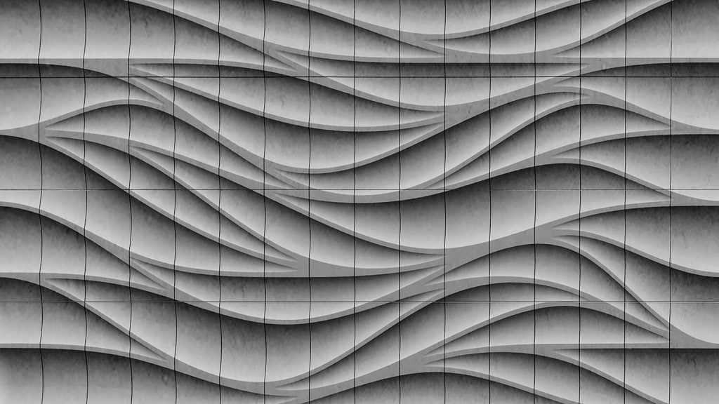 The facade panels will flow into each other in a wave-like pattern. Image via Branch Technology.