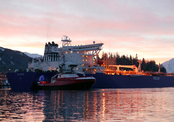 The ConocoPhillips Polar Endeavour oil tanker. 