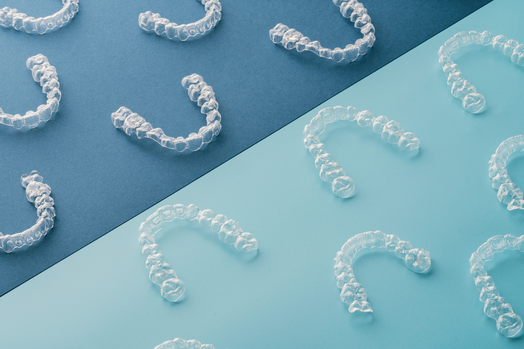 A batch of Prodways 3D printed dental aligners.
