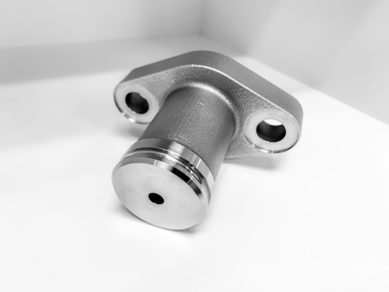 Cooling water pipe connector 3D printed by Wilhelmsen and thyssenkrupp. Photo via Wilhelmsen.