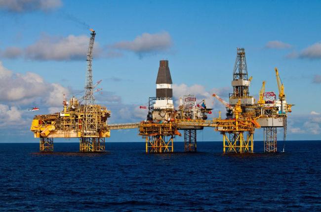 Total's Elgin-Franklin oil rig in the North Sea. Photo via Total.