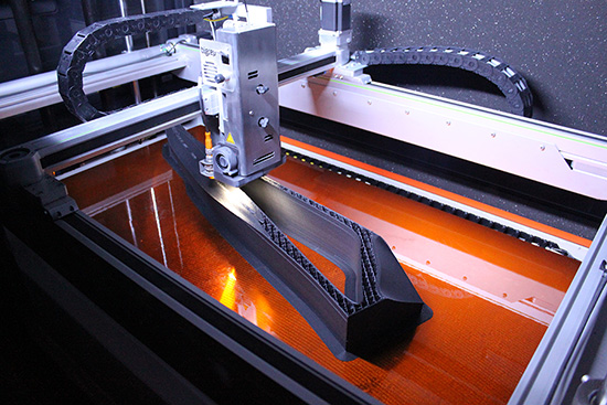 Formwork being 3D printed on BigRep's Studio G2 3D printer. Image via Forward AM.