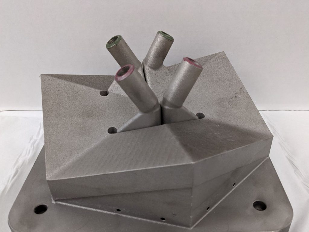 GE Research's 3D printed heat exchanger prototype.