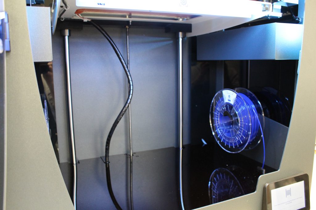 The enclosed build chamber of the Epsilon. Photo by 3D Printing Industry.