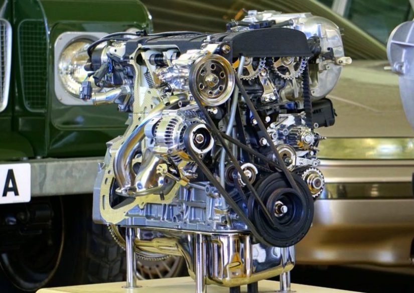 A prototype automotive engine. 