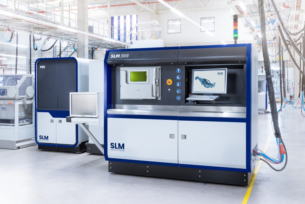 SLM Solutions' SLM 500 3D printer. 