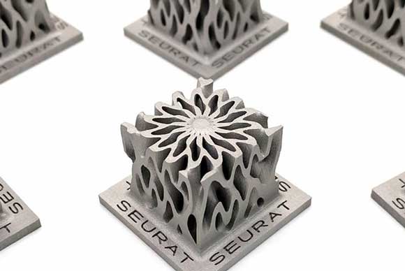 A Seurat Technologies metal 3D printed part.