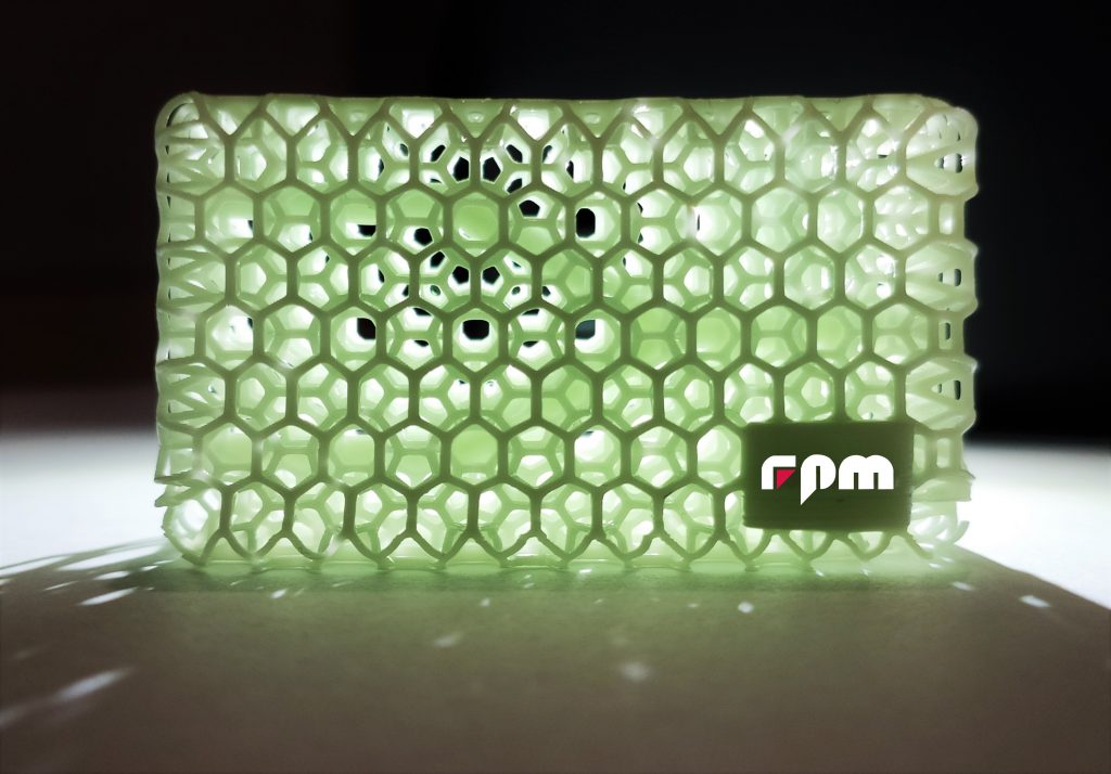 Lattice structure 3D printed by RPM. Photo via RPM.