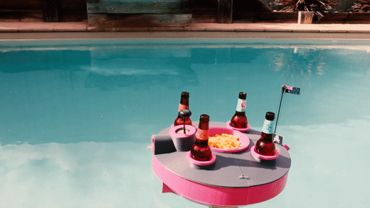 A gif of the Bevvy Boat in action. 