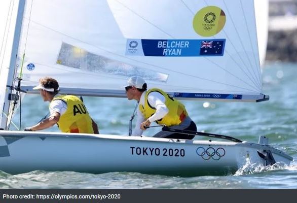 The Australian sailing team won gold at the Tokyo Olympics. Photo via Tokyo 2020/Fehrmann Alloys.