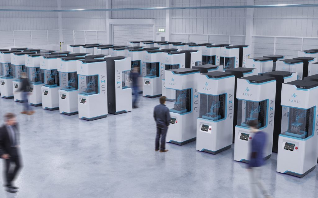 A LAKE printer factory. Photo via Azul 3D.