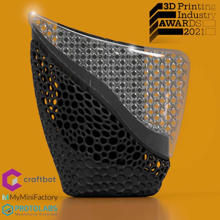 James Novak's winning trophy design for the 2021 3D Printing Industry Awards. Image via James Novak.