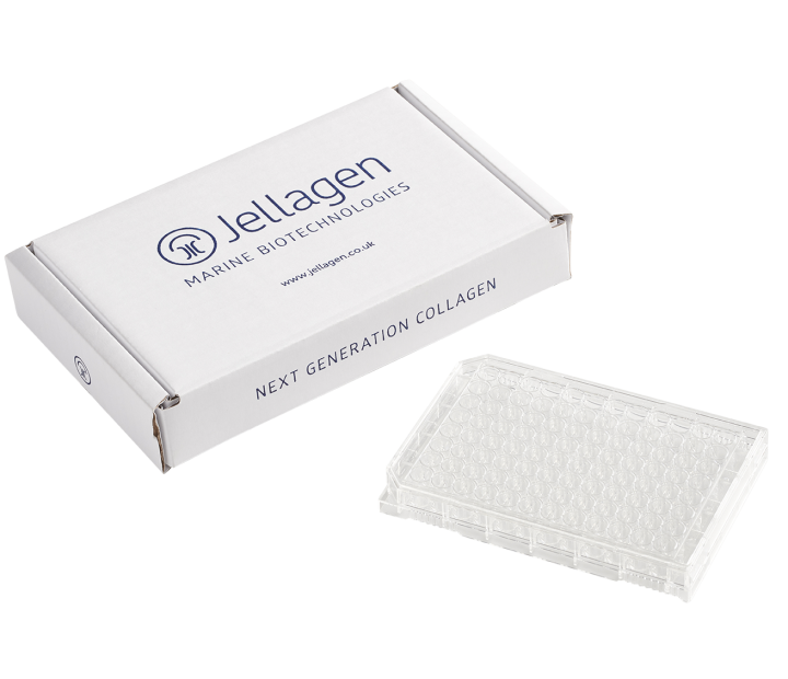 Jellagen's bioprinting products include cultureware plates coated with Collagen Type 0, suitable for cell culture research purposes. Photo via Jellagen.