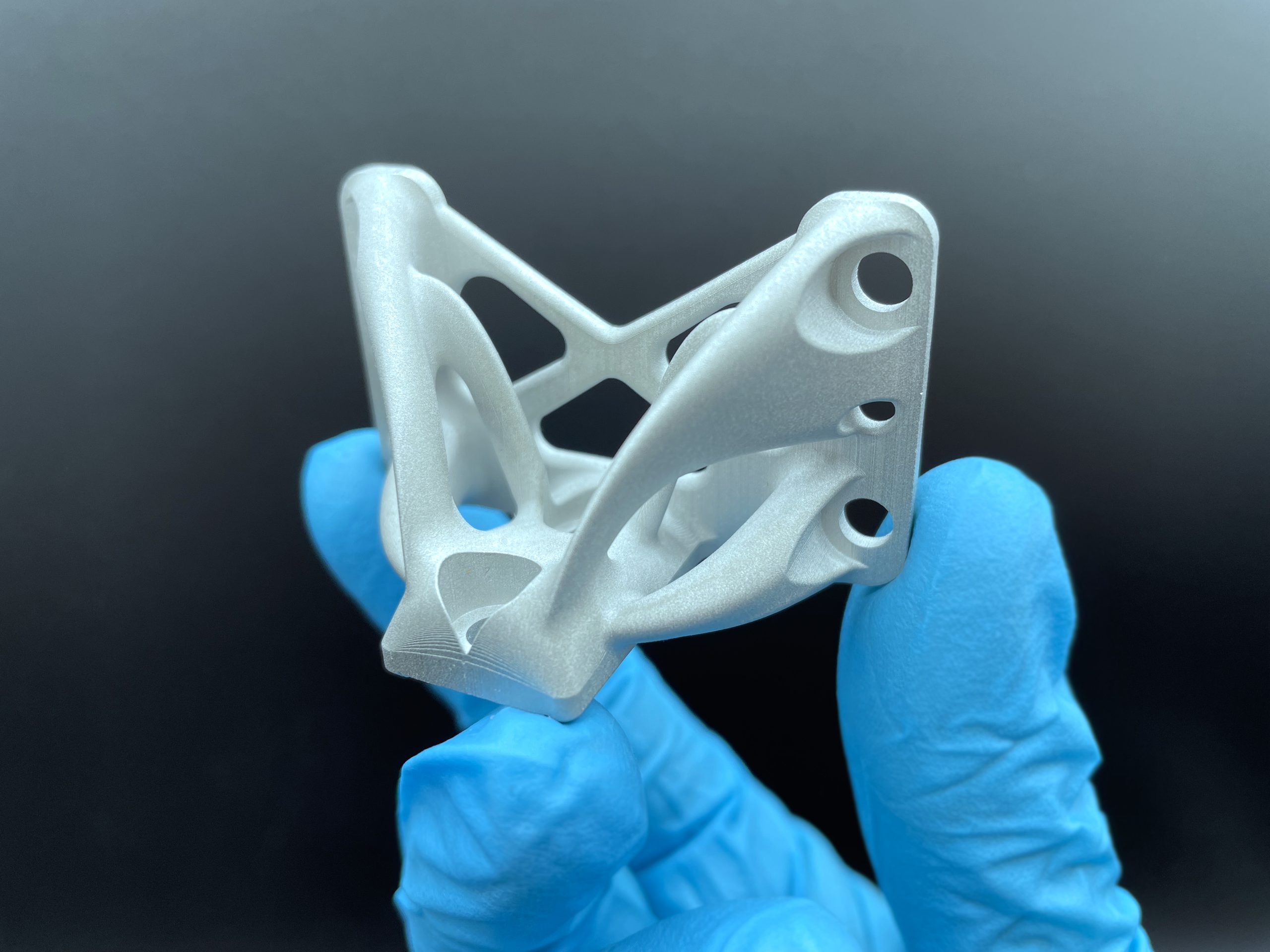 A 3D printed part produced via the LMM process. Photo via Incus.