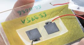 The EMPA researchers' 3D printed supercapacitor.