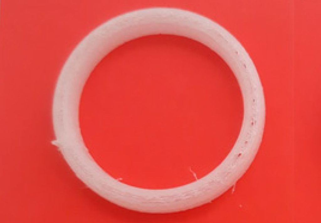 The Hungarian researchers' 3D printed vaginal drug delivery ring.