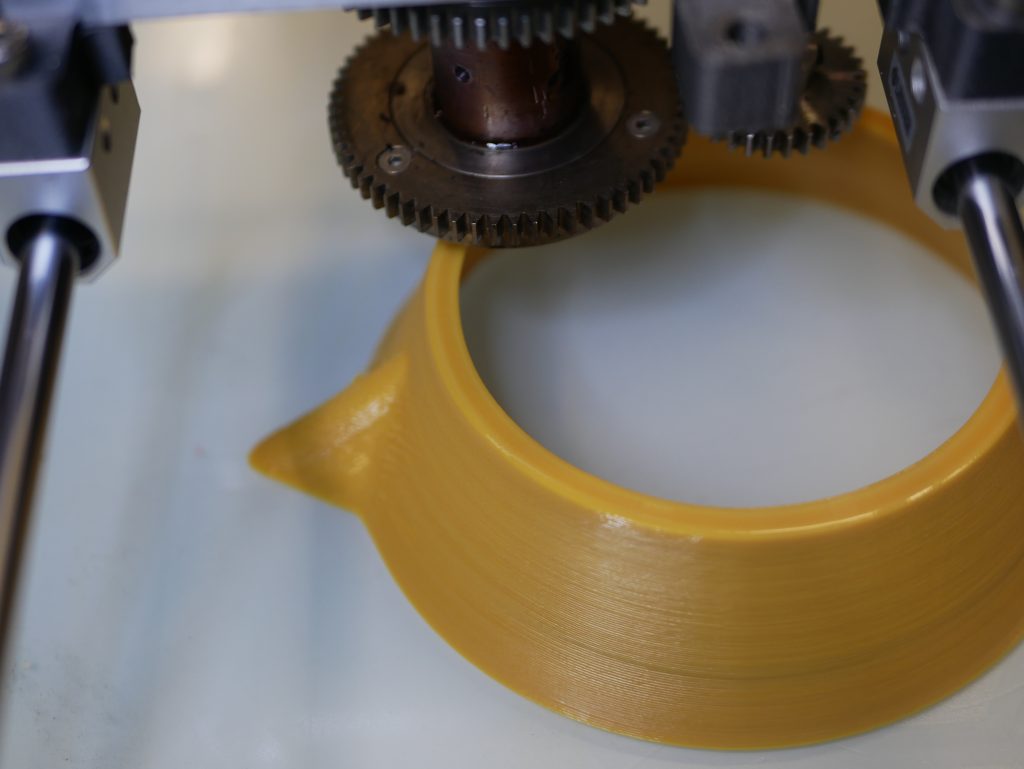 The Sculpman nozzle can 3D print flat layers up to 10mm in width.