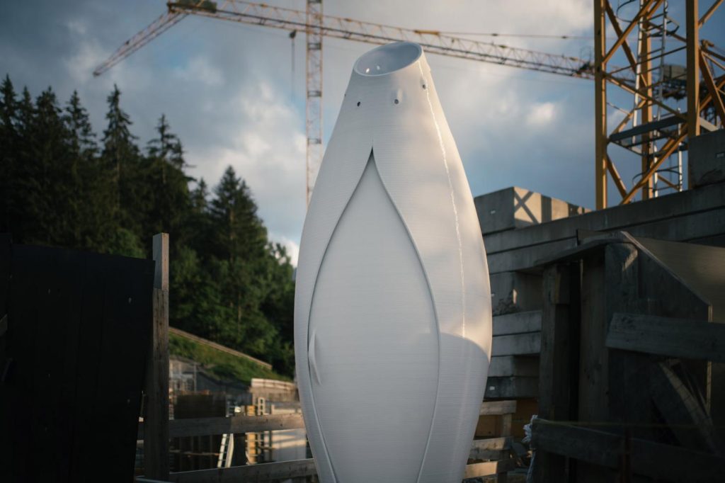 To.org's 3D printed portaloo on-site in Switzerland. 