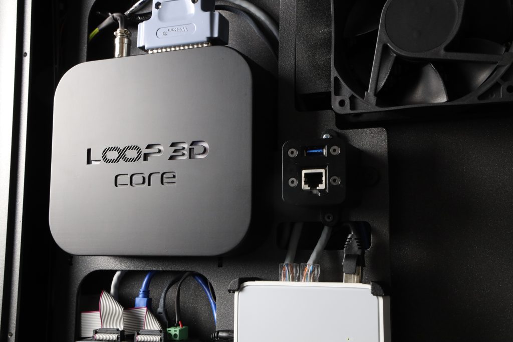 The Core mainboard of LOOP 3D's PRO X 3D printer.