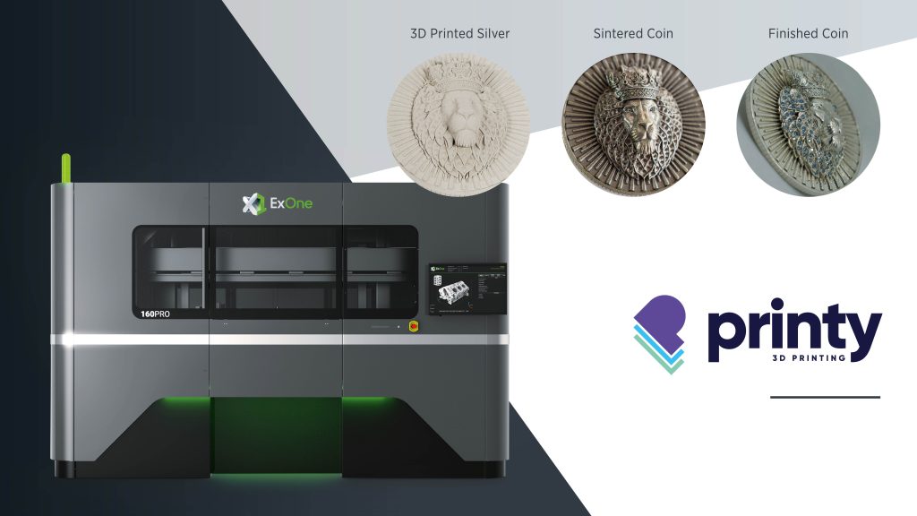 The Pressburg Mint will use its X1 25Pro to 3D print investment coins. Image via ExOne.