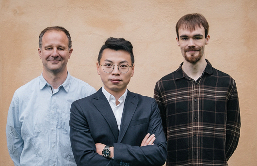 Co-founders of Nobula, Michael Fokine, Chunxin Liu, Taras Oriekhov.