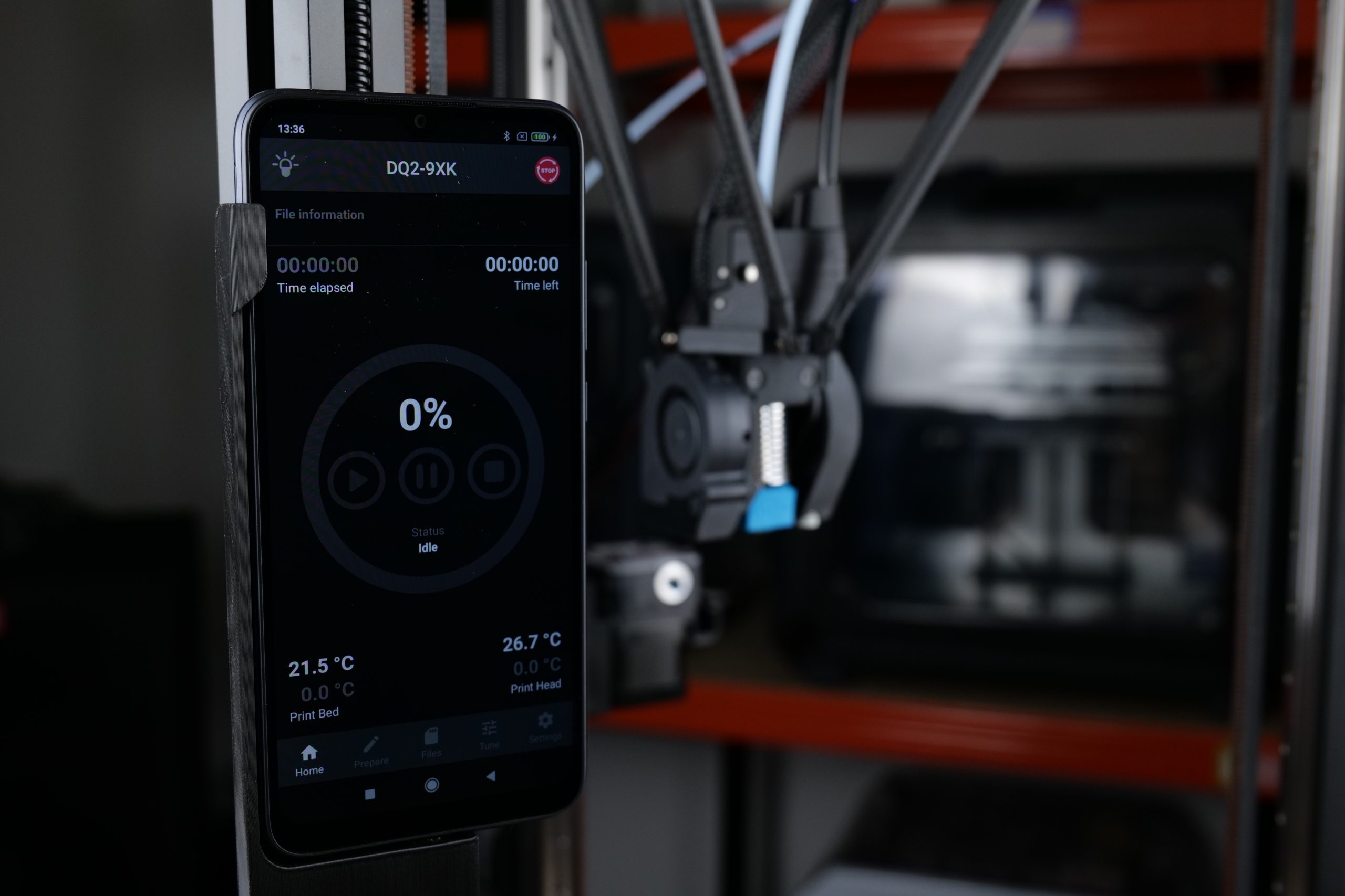 DeltaControl app UI. Images by 3D Printing Industry.