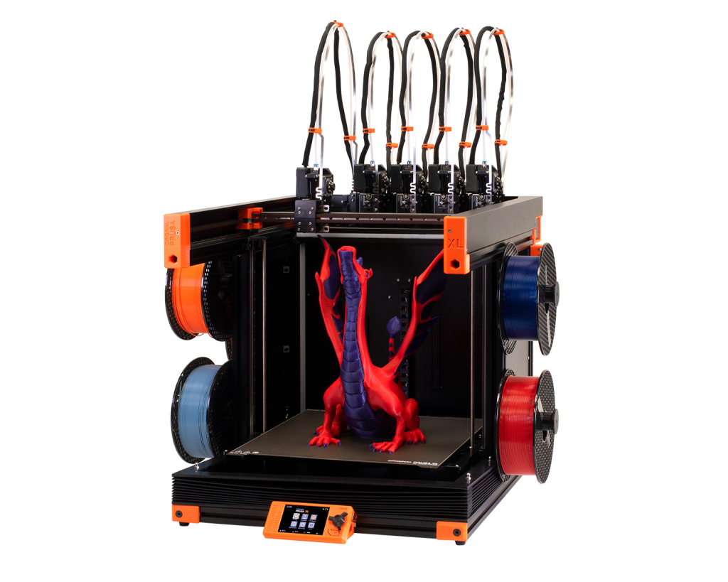 The Prusa XL 3D printer with five printheads. Photo via Prusa.