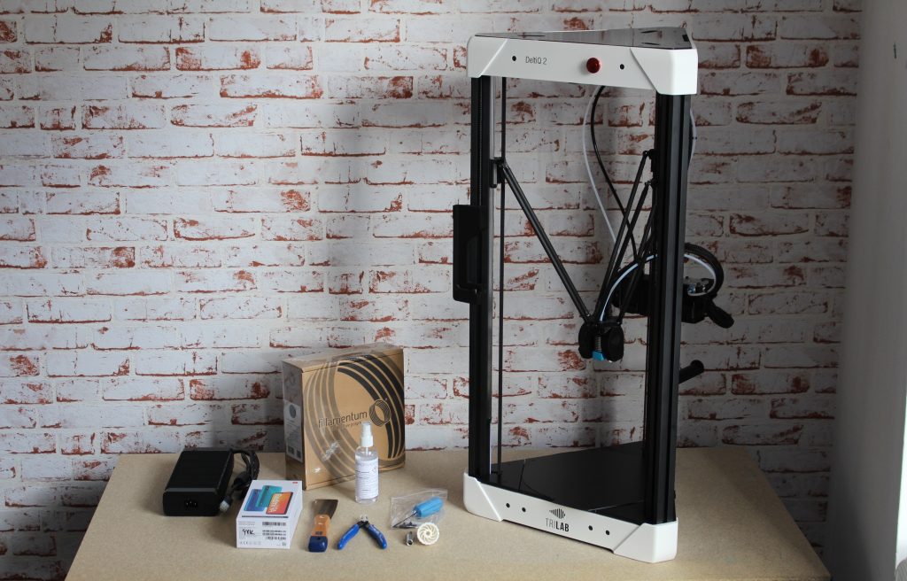 The TRILAB DeltiQ 2 3D printer. Photo by 3D Printing Industry.