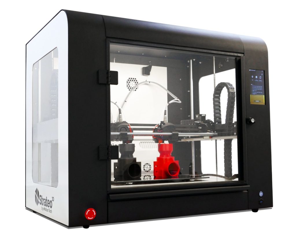 eMotion Tech Strateo3D IDEX420 3D printer. 