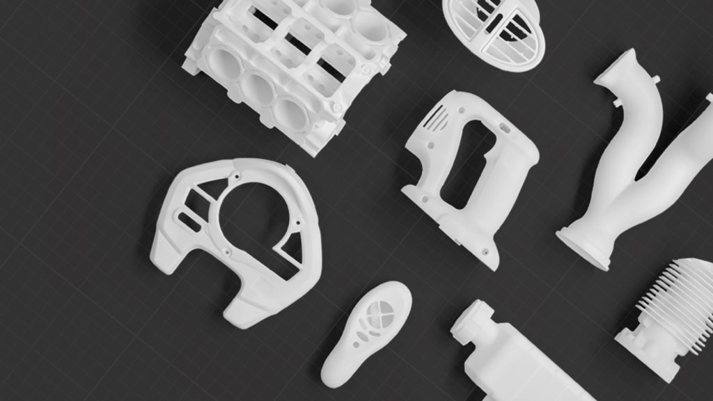 Polymer SLS parts 3D printed by XYZprinting. Photo via XYZprinting.