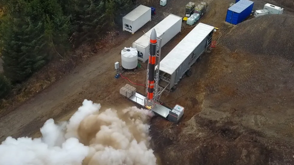 A Skyrora rocket being tested. Photo via Skyrora.
