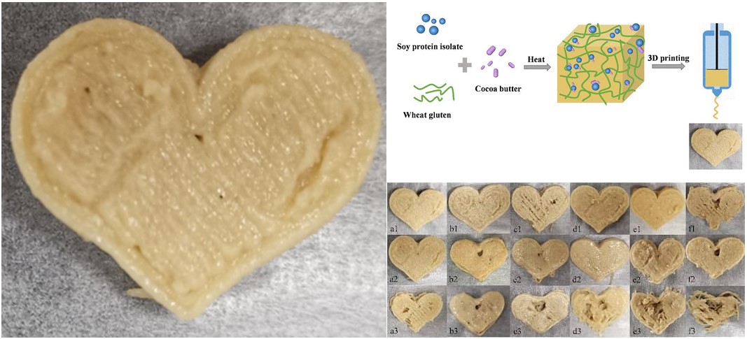 Researchers profitable in 3D printing new cocoa butter-based meat substitutes