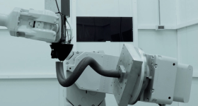 The Meltio Engine Robot Integration with helicoil. Photo via Meltio.