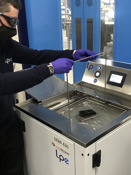 The DEMI 430 will make LPE the first company within Northern Ireland to have an automated 3D post-printing solution in place. Photo via PostProcess.