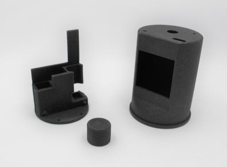 Aquila Biolabs' revised LIS System design including 3D printed skeletal structure and barrel for the device’s outer housing.