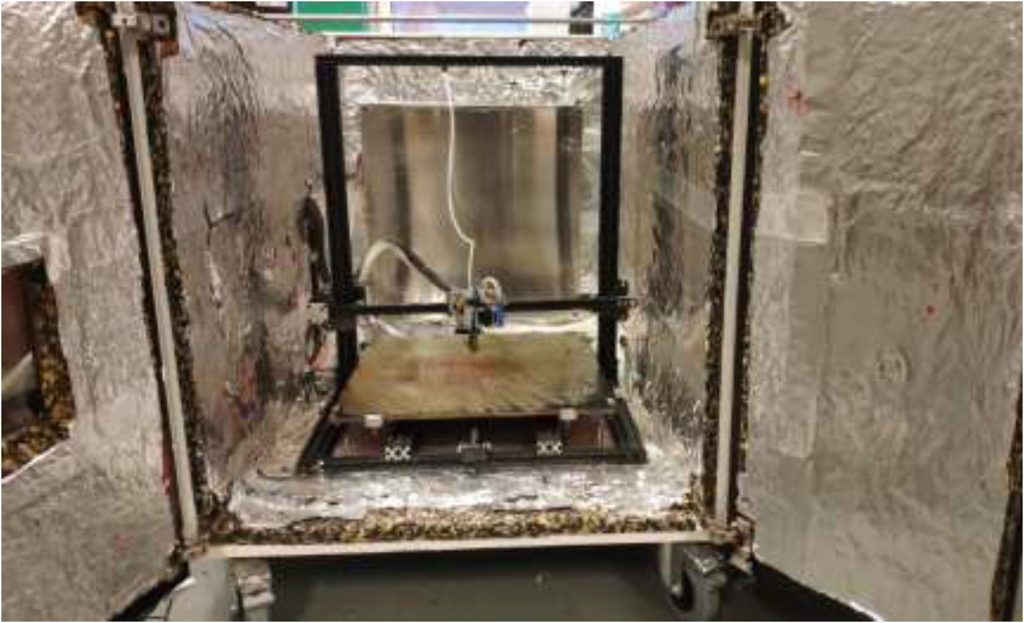 The NTNU researchers' $1,700 high-temperature FFF 3D printing upgraded fitted to a Creality 3D printer. Photo via the HardwareX journal.