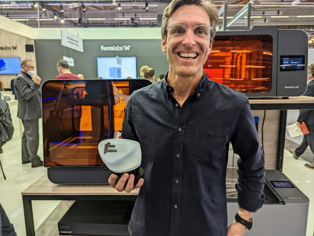3D Printing Industry Awards winner at Formnext 2021. Photo by Michael Petch.