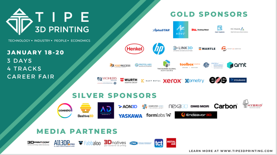 TIPE 2022's gold and silver sponsors. 
