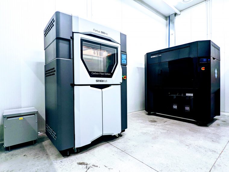 SuperStile’s industrial-grade FDM-based 3D printing capabilities comprise the Stratasys Fortus 380 and recently installed F770. Photo via Stratasys.