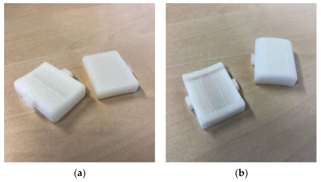The lid and the 3D printed base elements of the collar modules.