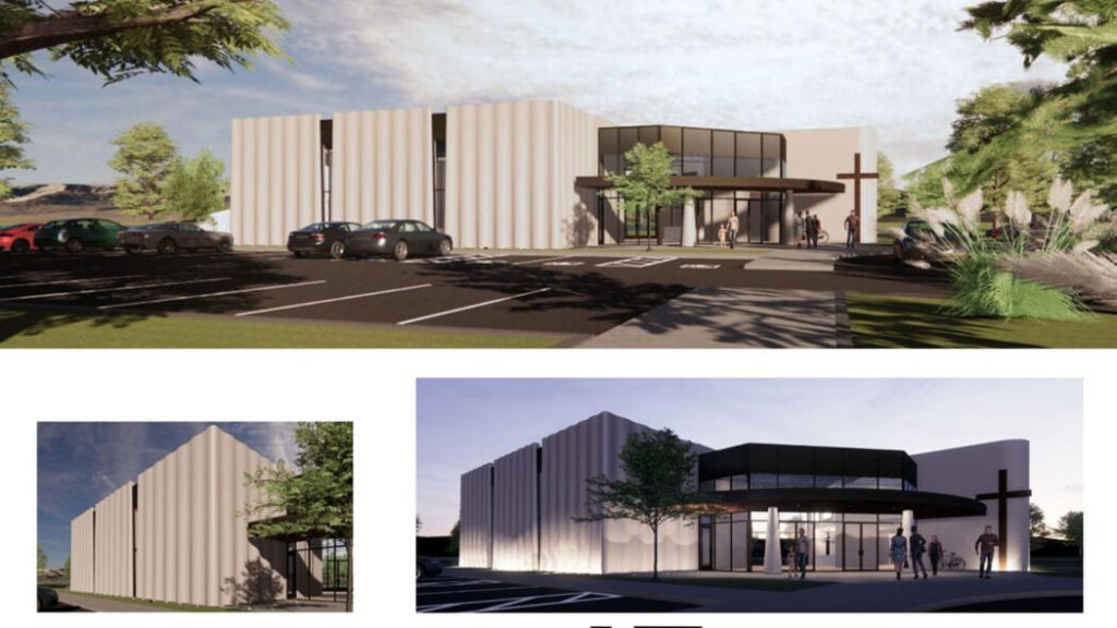 Renderings of the church. Image via Don Ajamian Construction.