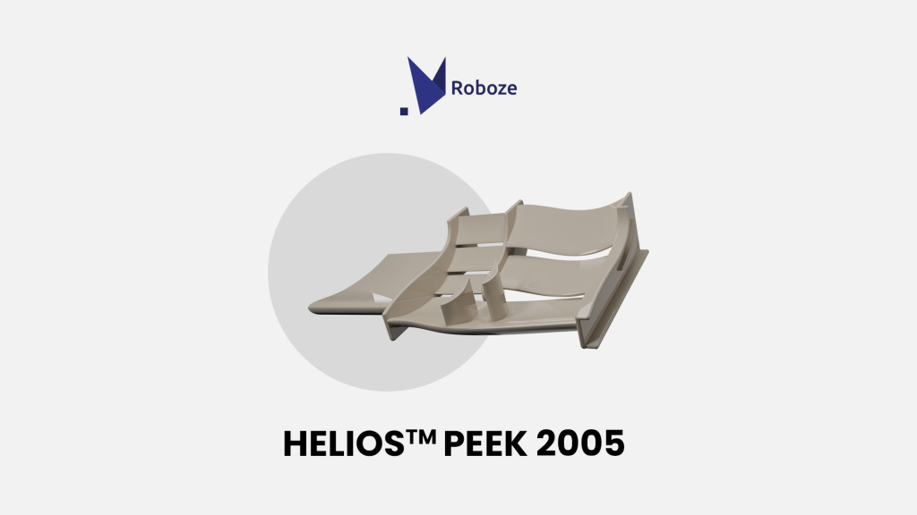 Helios PEEK 2005 3D printed part. Image via Roboze.
