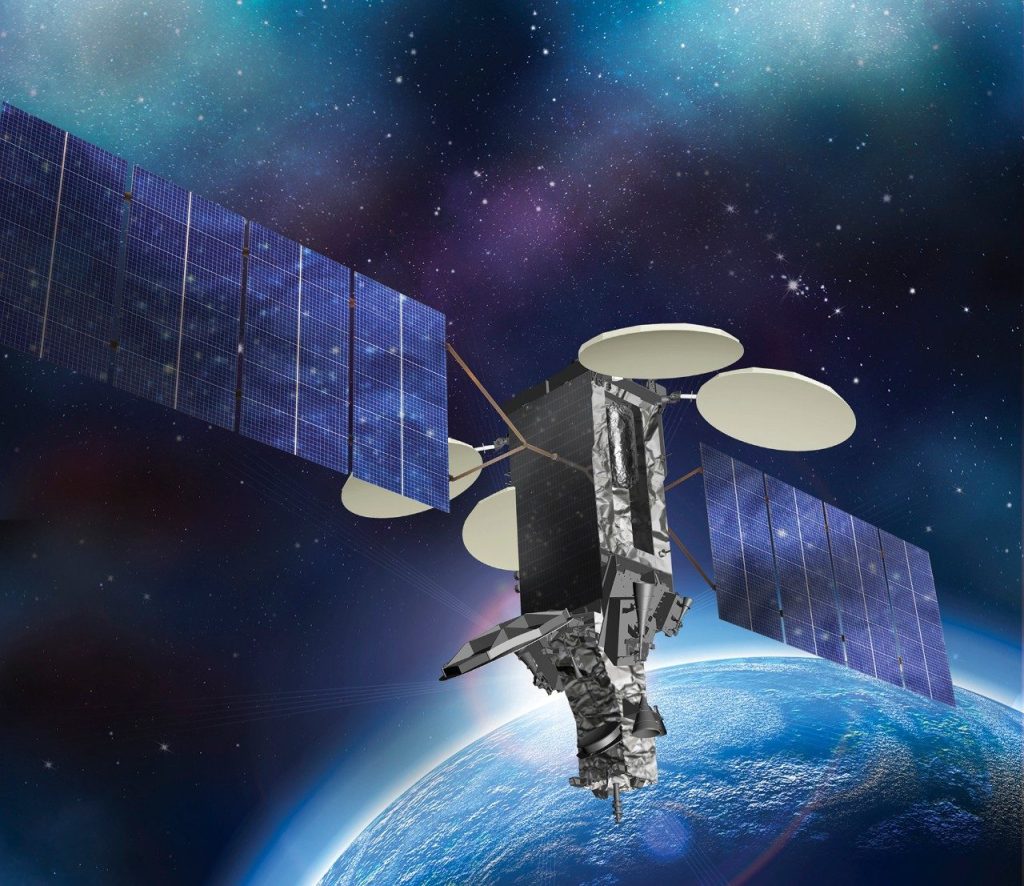 Un satellite Lockheed Martin A2100.  Image via Lockheed Martin.
