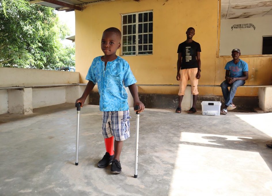 L'un des derniers patients à bénéficier de l'initiative de 3D Sierra Leone. 
