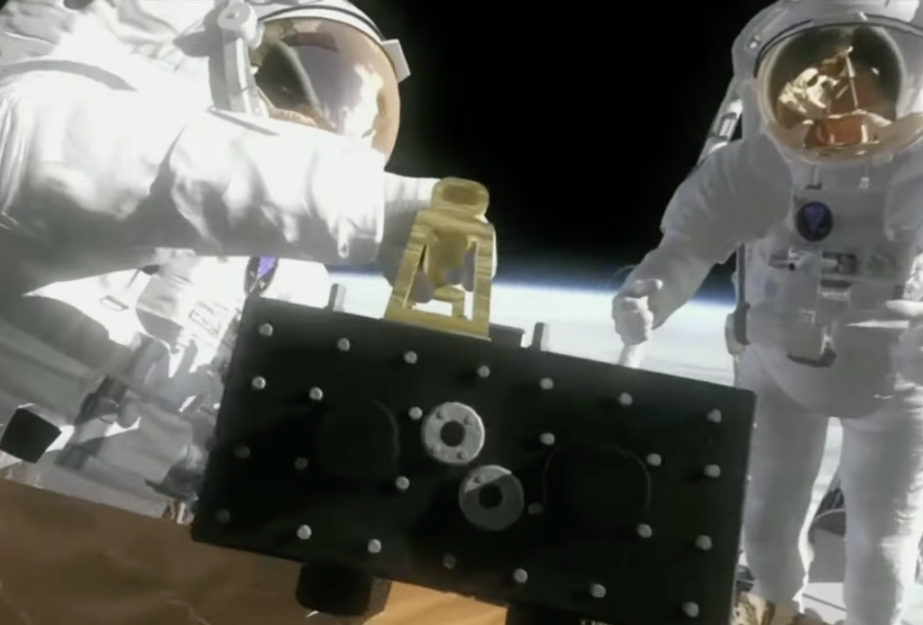 Un rendu du système Metal3D utilisé par les astronautes.  Image via AddUp. 