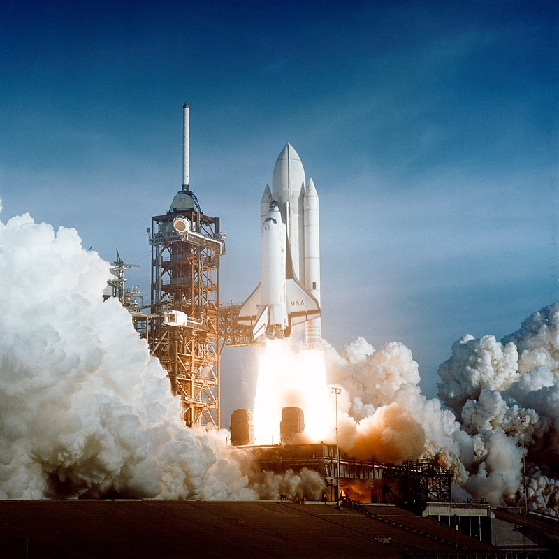 The Space Shuttle was launched with the help of two solid-fuel boosters. Photo via NASA.