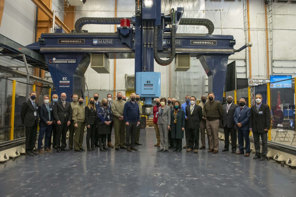 UMaine celebrated the completion of the boats with a ceremony in late Feb. Photo via UMaine.