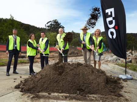 A sod turning ceremony commenced the construction of the new $6.5 million building. Photo via Thales Australia.