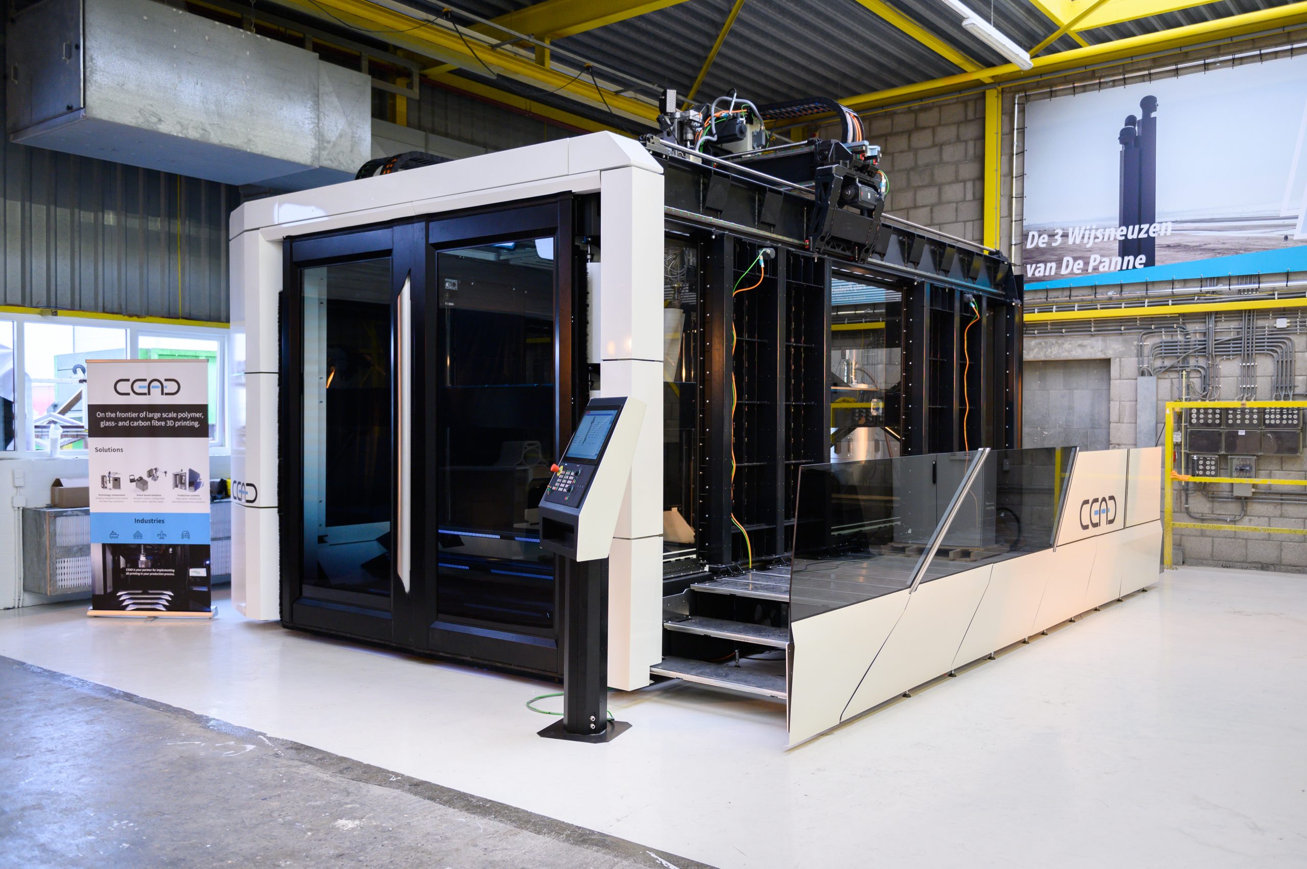 The CEAD Prime 3D printer at Poly Products/ENLARG3D. Photo via Poly Products. 