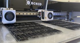 3D printing tourniquet parts on the BCN3D Epsilon series W50 3D printer. Photo via BCN3D.